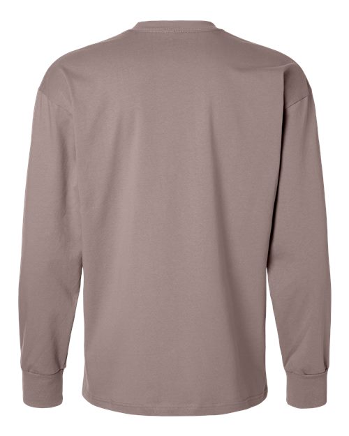 Unisex Heavyweight Long Sleeve T-Shirt - Shiitake Back