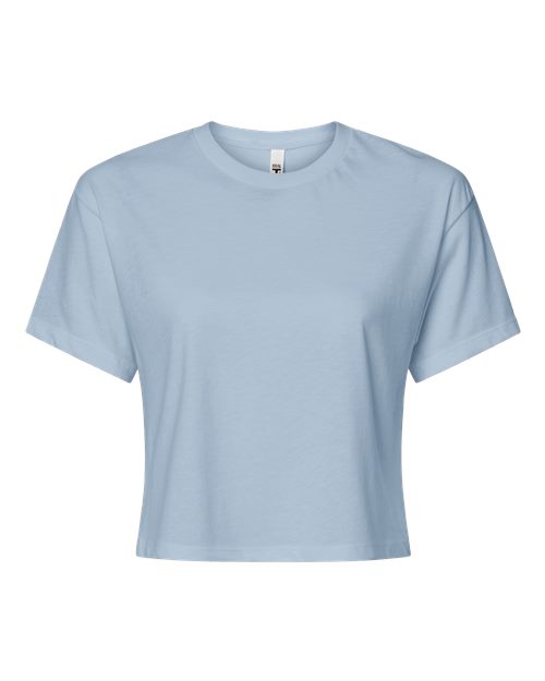 Women's Ideal Crop Top - Stonewash Denim Front
