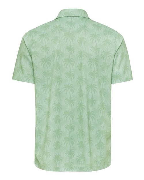 Men's Charleston Sublimated Polo - Palm Green Back