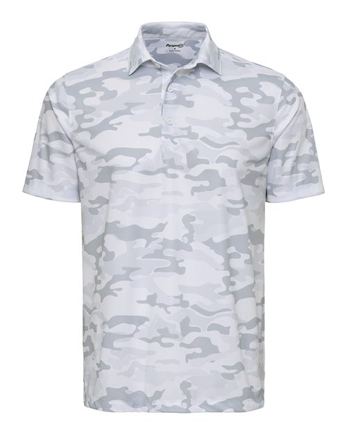 Men's Newport Camo Polo - White Camo Front