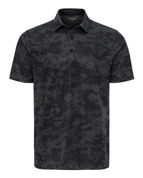 Men's Monterey Printed Polo - Black Front