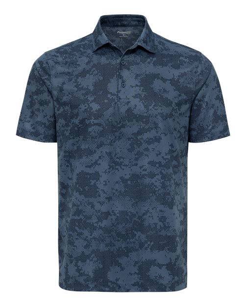 Men's Monterey Printed Polo - Navy Front