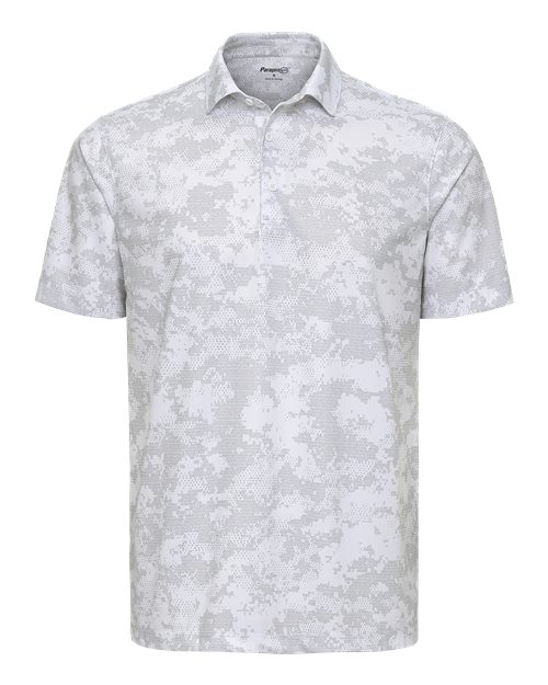 Men's Monterey Printed Polo - White Front