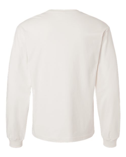 6 oz. Heavyweight Long Sleeve Tee - Vintage White Back