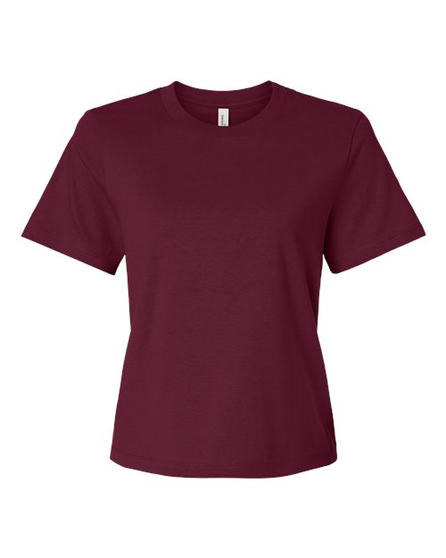 Women's 6 oz. Heavyweight Tee - Maroon Front