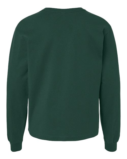 Youth 6oz. Heavyweight Long Sleeve Tee - Forest Back