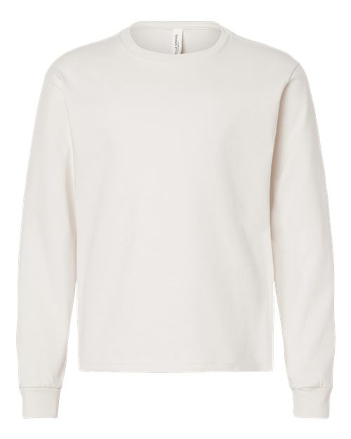 Youth 6oz. Heavyweight Long Sleeve Tee - Vintage White Front