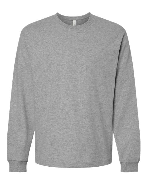 Unisex 7.5 oz Heavyweight Long Sleeve Tee - Athletic Heather Front