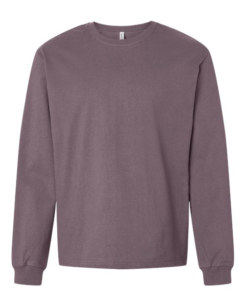 Unisex 7.5 oz Heavyweight Long Sleeve Tee - Purple Storm Front