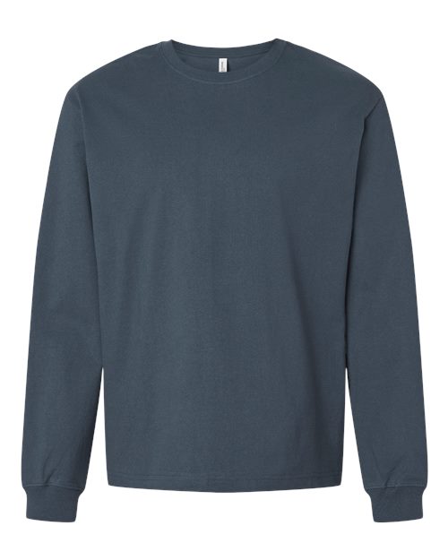 Unisex 7.5 oz Heavyweight Long Sleeve Tee - Vintage Navy Front