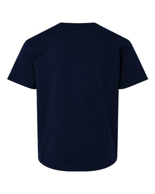 Youth 6 oz. Heavyweight Tee - Navy Back
