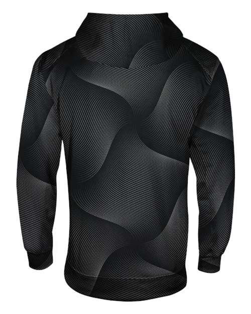 Youth Warp Hooded Long Sleeve T-Shirt - Black Back