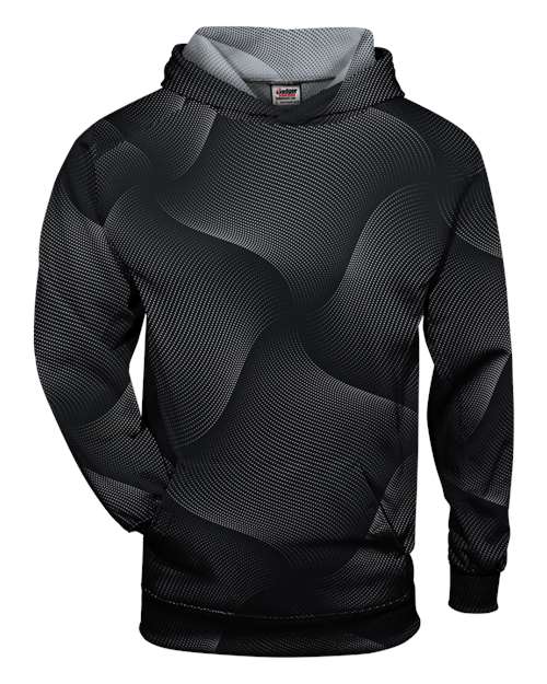 Youth Warp Hooded Long Sleeve T-Shirt - Black Front