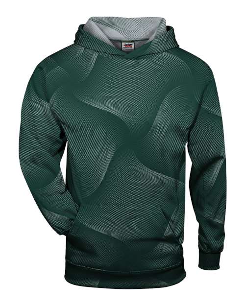 Youth Warp Hooded Long Sleeve T-Shirt - Forest Front