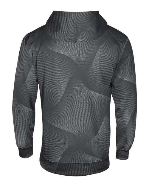 Youth Warp Hooded Long Sleeve T-Shirt - Graphite Back