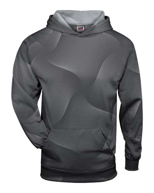 Youth Warp Hooded Long Sleeve T-Shirt - Graphite Front