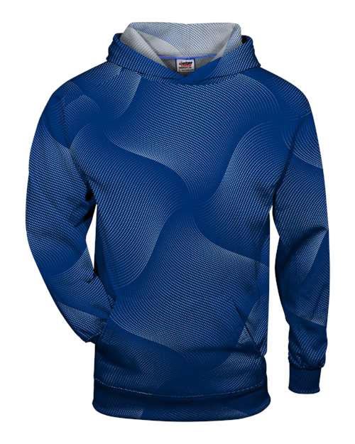 Youth Warp Hooded Long Sleeve T-Shirt - Royal Front