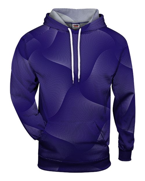 Men's Warp Hooded Sweatshirt - Purple Front