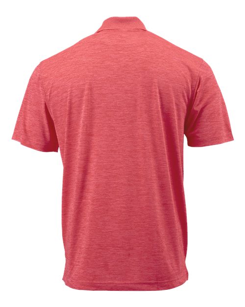 Men's Dakota Striated Heather Polo - Crimson Heather Back