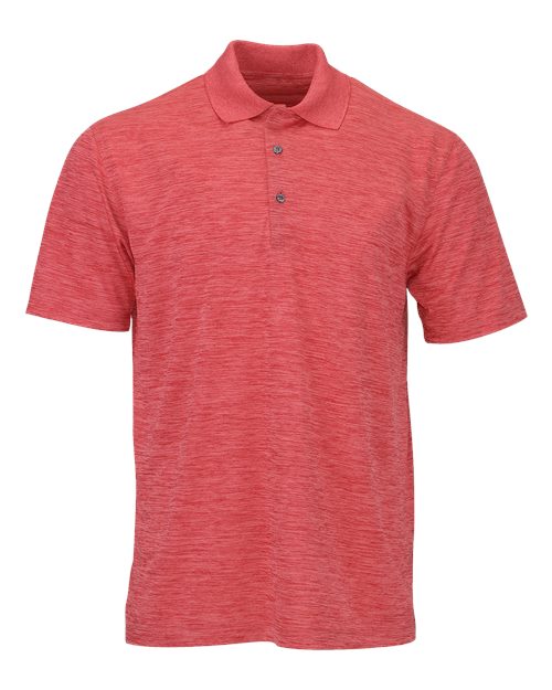 Men's Dakota Striated Heather Polo - Crimson Heather Front