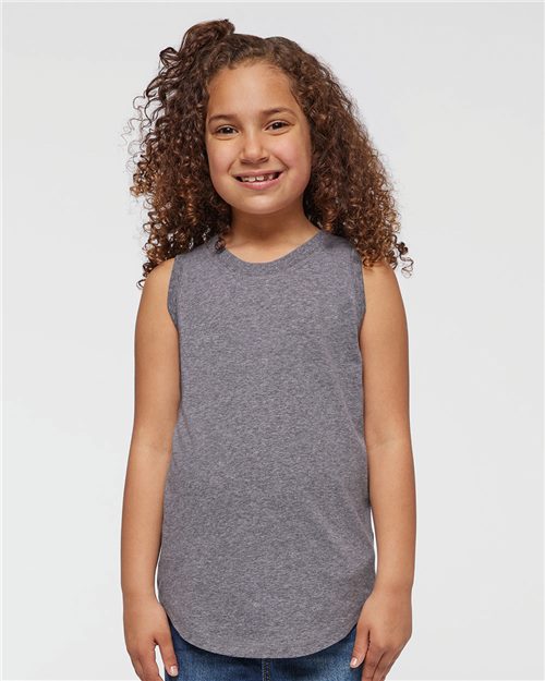 Girls' Relaxed Fine Jersey Tank - Natural Front