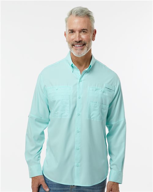 Men's Kitty Hawk Performance Fishing Shirt - Mint Green Front