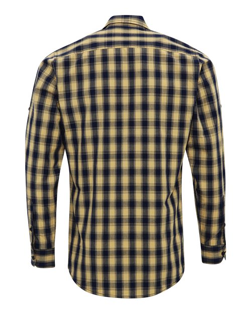 Artisan Collection by Reprime Men's Mulligan Check Cotton Shirt - Back