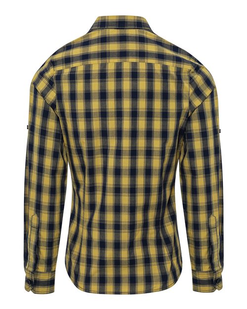 Artisan Collection by Reprime Women's Mulligan Check Cotton Dress Shirt - Back