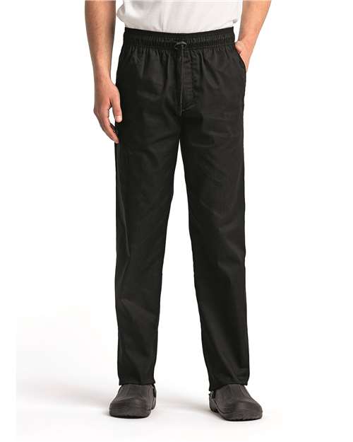 Unisex Chef's Select Slim Leg Pant - Black Front