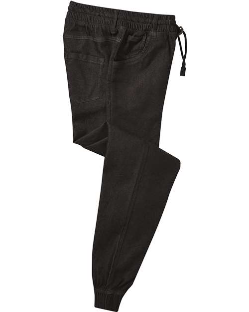 Unisex Chef's Artisanal Joggers - Black Denim Front