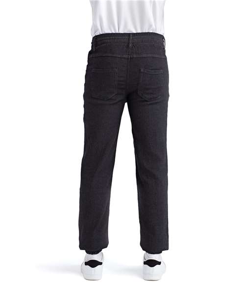 Unisex Chef's Artisanal Joggers - Black Denim Back