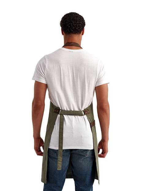 Annex Oxford Bib Apron - Moss Back