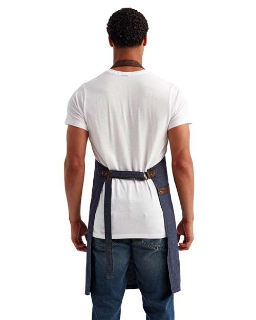 Annex Oxford Bib Apron - Navy Back