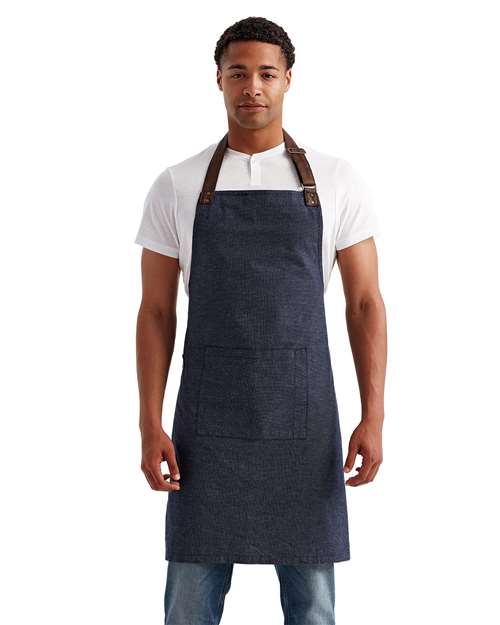 Annex Oxford Bib Apron - Navy Front