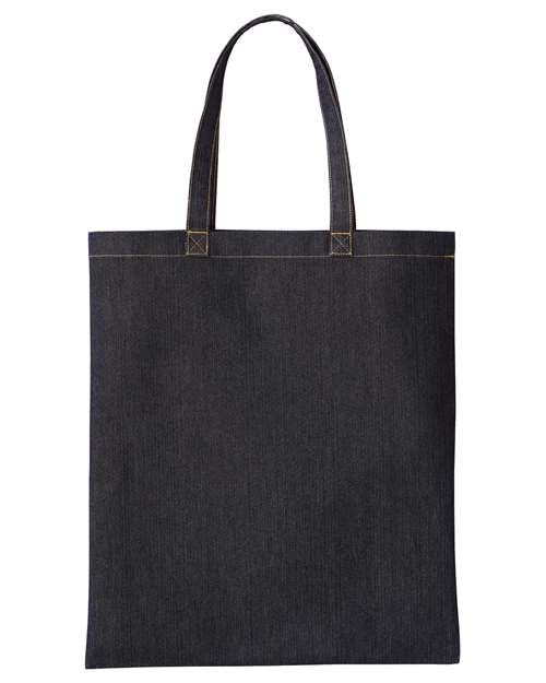 Denim Tote Bag - Indigo Denim Front