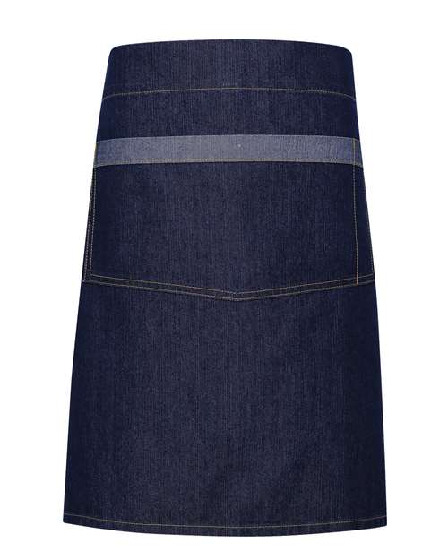 Domain Contrast Denim Waist Apron - Indigo Denim Front