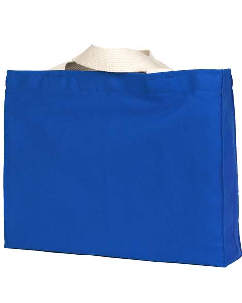 USA-Made Canvas Medium Gusset Tote Bag - Royal Back