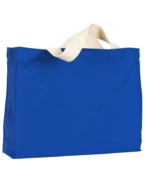 USA-Made Canvas Medium Gusset Tote Bag - Royal Front