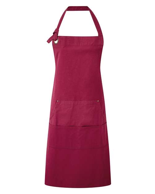 Calibre Heavy Cotton Canvas Pocket Apron - Burgundy Front