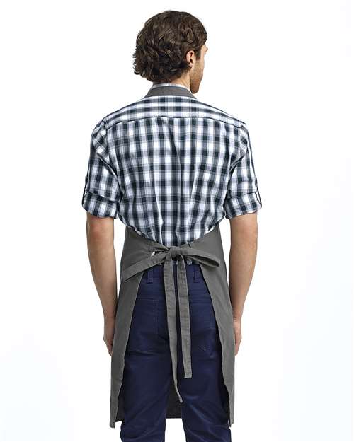 Calibre Heavy Cotton Canvas Pocket Apron - Dark Grey Back