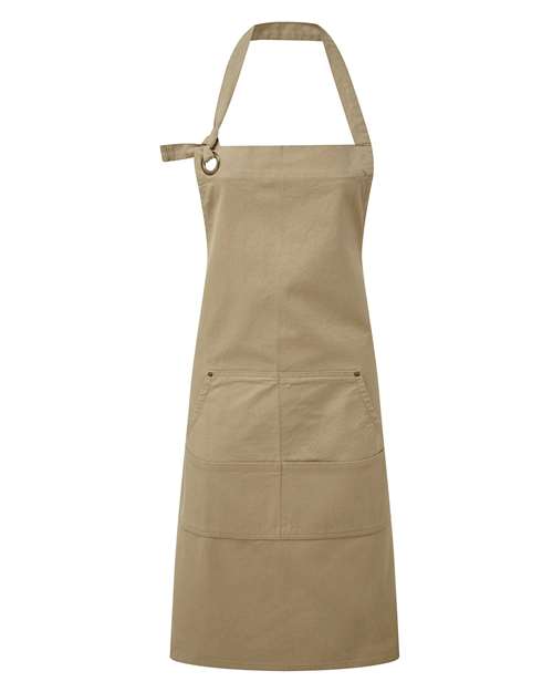 Calibre Heavy Cotton Canvas Pocket Apron - Khaki Front