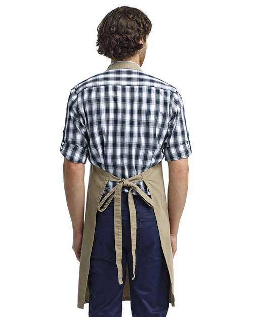 Calibre Heavy Cotton Canvas Pocket Apron - Khaki Back