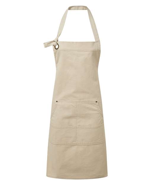 Calibre Heavy Cotton Canvas Pocket Apron - Natural Front