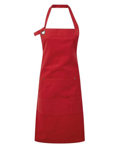 Calibre Heavy Cotton Canvas Pocket Apron - Red Front