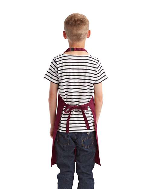 Youth Recycled Apron - Burgundy Back