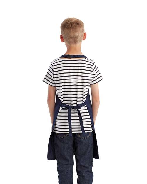Youth Recycled Apron - Navy Back