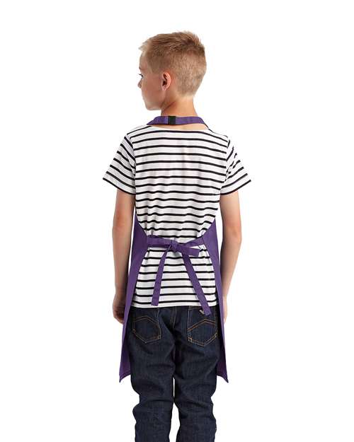 Youth Recycled Apron - Purple Back