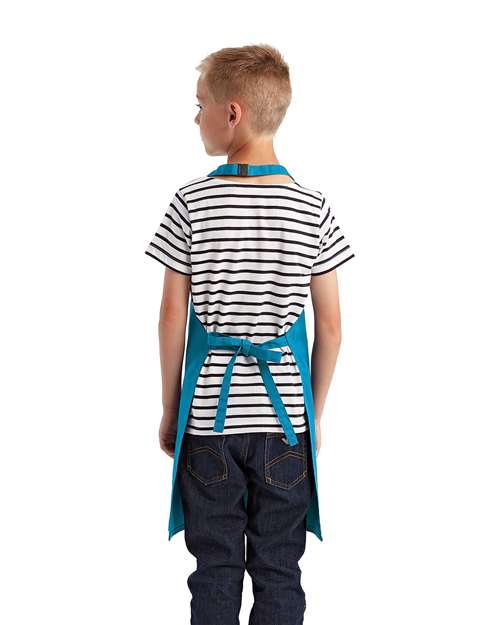 Youth Recycled Apron - Turquoise Back