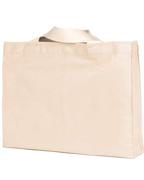 USA-Made Canvas Medium Gusset Tote Bag - Natural Back