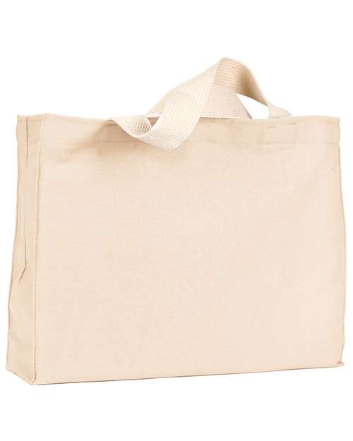 USA-Made Canvas Medium Gusset Tote Bag - Natural Front